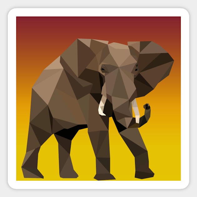 Red Elephant Sticker by jrepkin